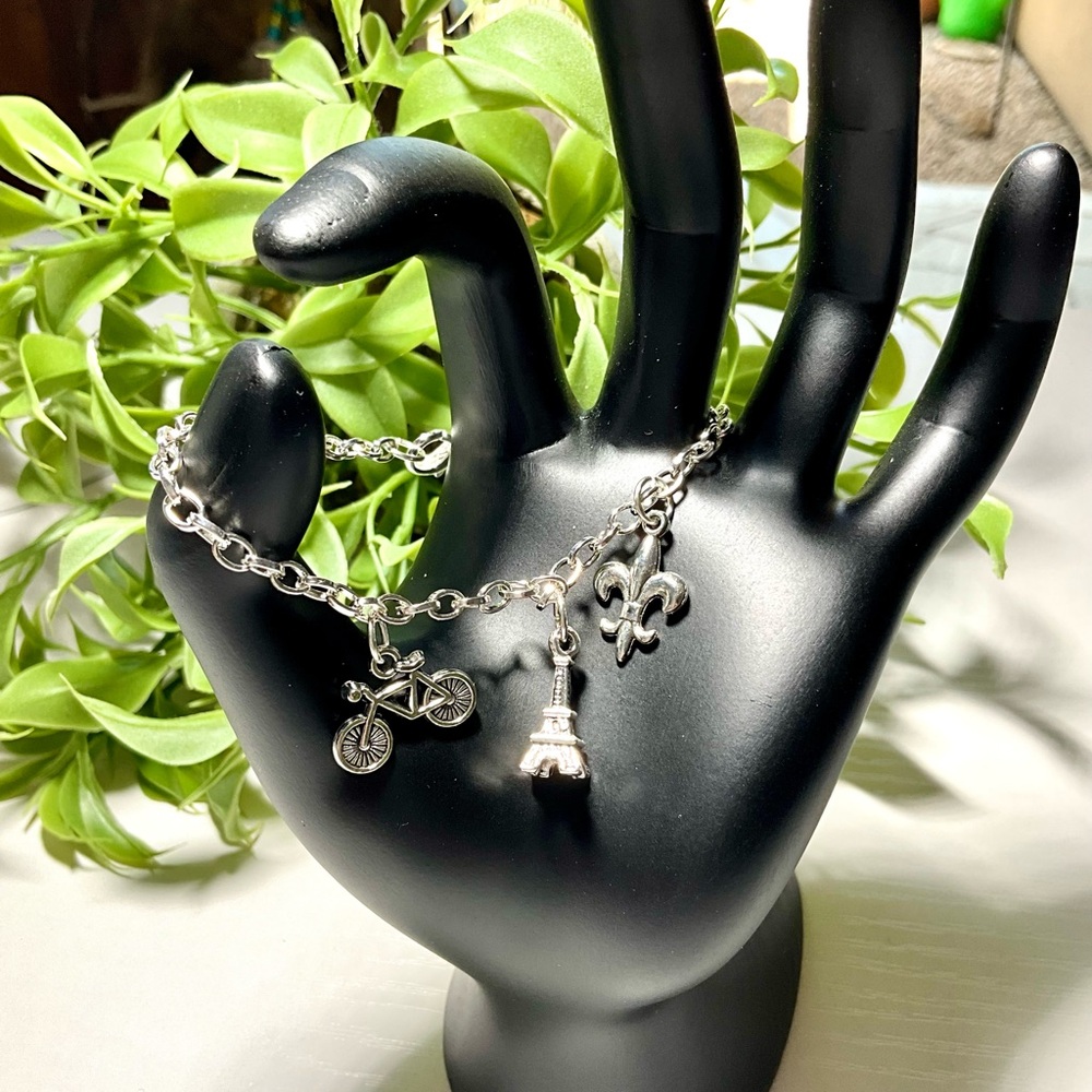 Artisan Crafted Bracelet with Parisian Inspired Charms